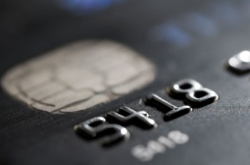 Closeup of credit card.